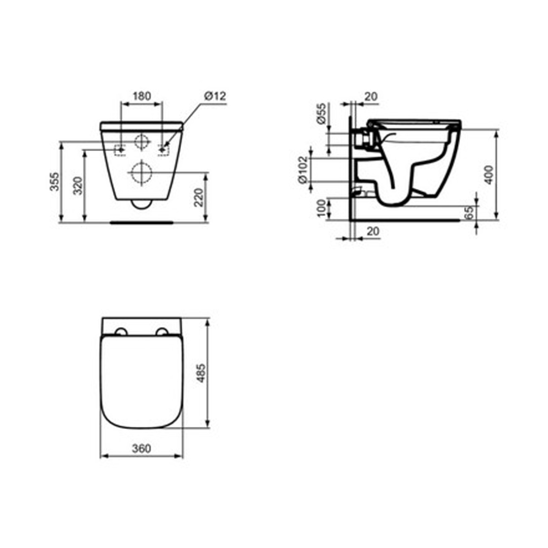Тоалетна седалка I.LIFE S T473701 – Ideal Standard 11.21.56.0026 – снимка 2